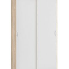 Шкаф-купе Бассо 1.0 (Дуб Сонома/Белый) 2 двери ЛДСП в Губахе - gubaha.mebel24.online | фото