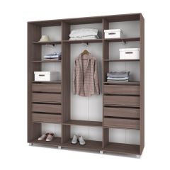 МАРТИН Шкаф-купе с зеркалом Шимо темный (2200*450) М422 в Губахе - gubaha.mebel24.online | фото 4