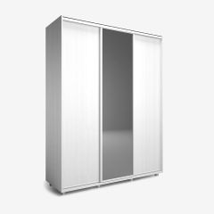 Шкаф-купе "Удачный" 3-хдвер. ОУ 18-6-010 (Белый) в Губахе - gubaha.mebel24.online | фото
