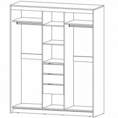 РИВЬЕРА Шкаф-купе 3х створчатый в Губахе - gubaha.mebel24.online | фото 2