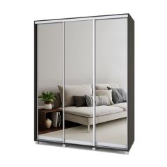 РОЛАНД Шкаф-купе с зеркалами Венге (450*1700) Р473 в Губахе - gubaha.mebel24.online | фото
