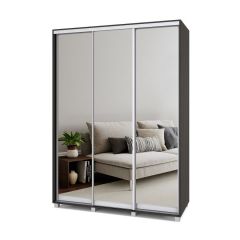 РОЛАНД Шкаф-купе с зеркалами Венге (600*1700) Р673 в Губахе - gubaha.mebel24.online | фото