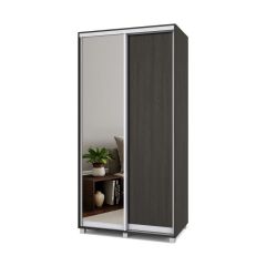 РОЛАНД Шкаф-купе с зеркалом Венге (450*1100) Р412 в Губахе - gubaha.mebel24.online | фото