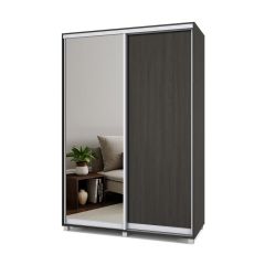 РОЛАНД Шкаф-купе с зеркалом Венге (450*1500) Р452 в Губахе - gubaha.mebel24.online | фото 2