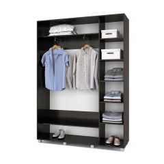 РОЛАНД Шкаф-купе с зеркалом Венге (450*1600) Р462 в Губахе - gubaha.mebel24.online | фото 3