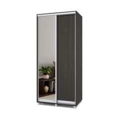 РОЛАНД Шкаф-купе с зеркалом Венге (600*1000) Р602 в Губахе - gubaha.mebel24.online | фото