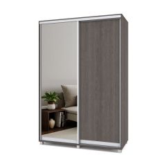РОЛАНД Шкаф-купе зеркалом Анкор темный (600*1500) Р652 в Губахе - gubaha.mebel24.online | фото