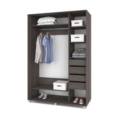 РОЛАНД Шкаф-купе зеркалом Анкор темный (600*1500) Р652 в Губахе - gubaha.mebel24.online | фото 4