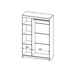 Шкаф-купе ШКП 2 (Венге/Ясень Анкор светлый) в Губахе - gubaha.mebel24.online | фото 3