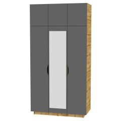 Шкаф с зеркалом "Аврора (H23_M)" в Губахе - gubaha.mebel24.online | фото 19