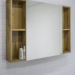 Шкаф-зеркало Craft 100 левый/правый Домино (DCr2206HZ) в Губахе - gubaha.mebel24.online | фото 5