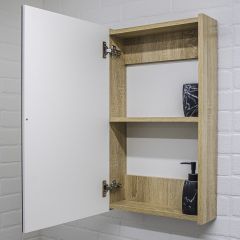 Шкаф-зеркало Мечта 50 Дуб сонома АЙСБЕРГ (DM2318HZ) в Губахе - gubaha.mebel24.online | фото 4