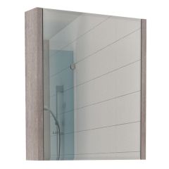 Шкаф-зеркало Quadro 60 Дуб серый левый/правый Домино (DQ1702HZ) в Губахе - gubaha.mebel24.online | фото 1