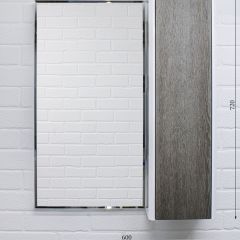 Шкаф-зеркало Uno 60 Дуб серый левый/правый Домино (DU1503HZ) в Губахе - gubaha.mebel24.online | фото 7