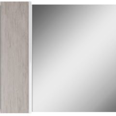 Шкаф-зеркало Uno 80 Дуб серый левый/правый Домино (DU1504HZ) в Губахе - gubaha.mebel24.online | фото 2
