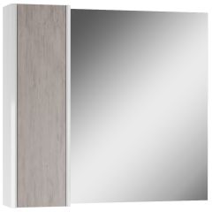 Шкаф-зеркало Uno 80 Дуб серый левый/правый Домино (DU1504HZ) в Губахе - gubaha.mebel24.online | фото 6