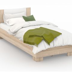 Спальня Аврора Кровать 120 со встроенным основанием под матрас Дуб сонома/Белый в Губахе - gubaha.mebel24.online | фото