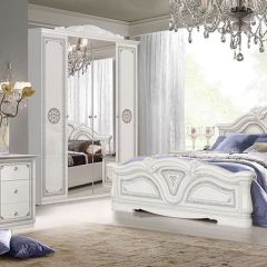 Спальня Грация (комплект 4 дв.) белый/серебро в Губахе - gubaha.mebel24.online | фото