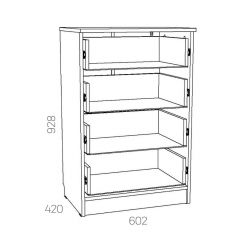 НМ 040.38 Х Комод "Оливия" в Губахе - gubaha.mebel24.online | фото 3