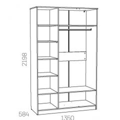 НМ 040.33 Х Шкаф для одежды "Оливия" в Губахе - gubaha.mebel24.online | фото 3