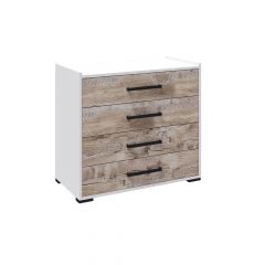 Спальня Соната Комод (Белый/Дуб юкон) в Губахе - gubaha.mebel24.online | фото