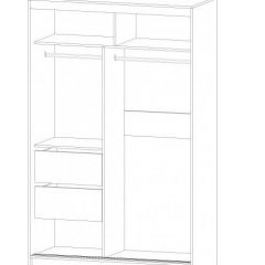 ВЕРОНА Шкаф-купе 1400 (ясень шимо комб.) в Губахе - gubaha.mebel24.online | фото 2