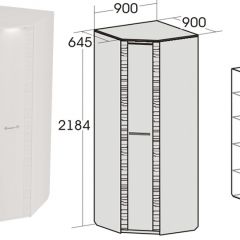 Спальный гарнитур Элана (модульная) Бодега белая в Губахе - gubaha.mebel24.online | фото 12