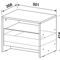 Спальный гарнитур МСП-1 (Ясень Анкор светлый) 1400 в Губахе - gubaha.mebel24.online | фото 6