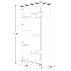 Спальный гарнитур Ольга-1Н (модульная) в Губахе - gubaha.mebel24.online | фото 3