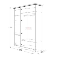 Спальный гарнитур Ольга-1Н (модульная) в Губахе - gubaha.mebel24.online | фото 5