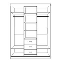 Спальный гарнитур Юнона (вариант-2) в Губахе - gubaha.mebel24.online | фото 5