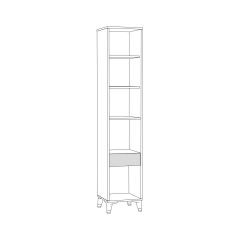 Стеллаж 13.145 Миндаль в Губахе - gubaha.mebel24.online | фото 3