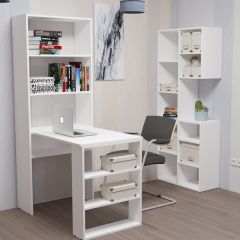 Стеллаж Элемент-2 (белый) в Губахе - gubaha.mebel24.online | фото 4