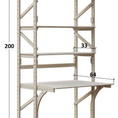 Стеллаж+стол Конструктор Арт.СRСт1-1 в Губахе - gubaha.mebel24.online | фото 2