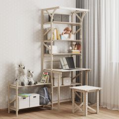 Стеллаж+стол со стойкой Конструктор Арт.СRСт2-1 в Губахе - gubaha.mebel24.online | фото 4