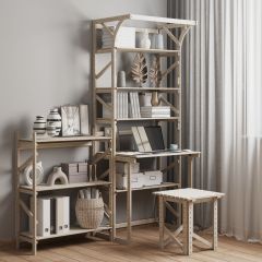 Стеллаж+стол со стойкой Конструктор Арт.СRСт2-1 в Губахе - gubaha.mebel24.online | фото 6
