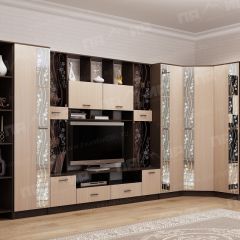 Стенка Сабина (модульная) венге/дуб белфорт в Губахе - gubaha.mebel24.online | фото 3
