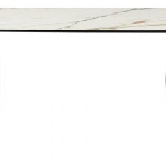 Стол BRONTE 220 KL-188 Контрастный мрамор матовый, итальянская керамика/ Шампань, ®DISAUR в Губахе - gubaha.mebel24.online | фото 2