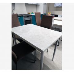 Стол Жизель (950*640) калаката/белый матовый в Губахе - gubaha.mebel24.online | фото
