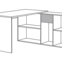 Стол письменный Лайт 03.245 F (белый) в Губахе - gubaha.mebel24.online | фото 3