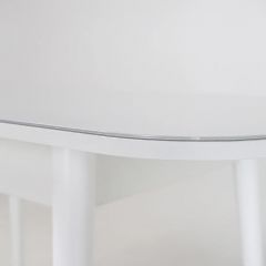 Стол раскладной со стеклом (опоры массив цилиндрический) "Хоста" в Губахе - gubaha.mebel24.online | фото 6