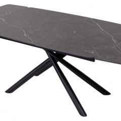 Стол RIVOLI 140 MATT BLACK MARBLE SOLID CERAMIC / BLACK, ®DISAUR в Губахе - gubaha.mebel24.online | фото 3