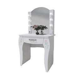 Стол туалетный Розалия №12 + ПОДСВЕТКА (лиственница белая, омела) в Губахе - gubaha.mebel24.online | фото