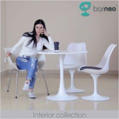 Стул Barneo N-8 Tulip style белый с белой подушкой в Губахе - gubaha.mebel24.online | фото 2