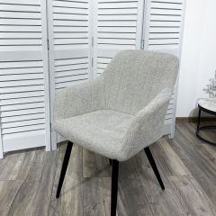 Стул BRANDY WZ2042-19 галечный серый фактурный велюр/ черный каркас М-City в Губахе - gubaha.mebel24.online | фото 5
