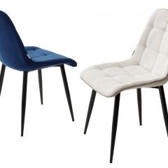 Стул CHIC BLUVEL-86 NAVY BLUE / черный каркас М-City в Губахе - gubaha.mebel24.online | фото 2
