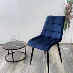 Стул CHIC BLUVEL-86 NAVY BLUE / черный каркас М-City в Губахе - gubaha.mebel24.online | фото 5