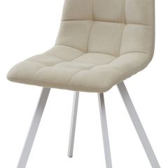 Стул CHILLI SQUARE UF860-01B бежевый, ткань/ белый каркас М-City в Губахе - gubaha.mebel24.online | фото