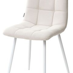 Стул CHILLI UF860-01B бежевый, ткань/белый каркас М-City в Губахе - gubaha.mebel24.online | фото