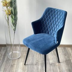 Стул HERMAN 360 град. СИНИЙ #29, велюр / черный каркас М-City в Губахе - gubaha.mebel24.online | фото